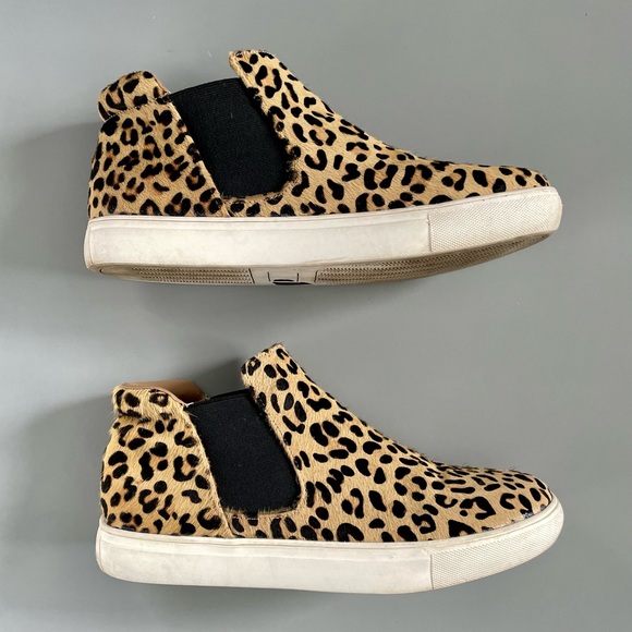 Coconuts by Matisse Sz 8 Calf Hair Brown Animal Print Harlan Hi Top Sneaker Shoe - Picture 15 of 15